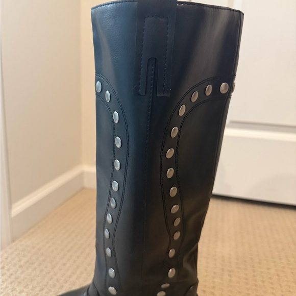Nine West Black Studded Heeled Boots - Picture 7 of 7
